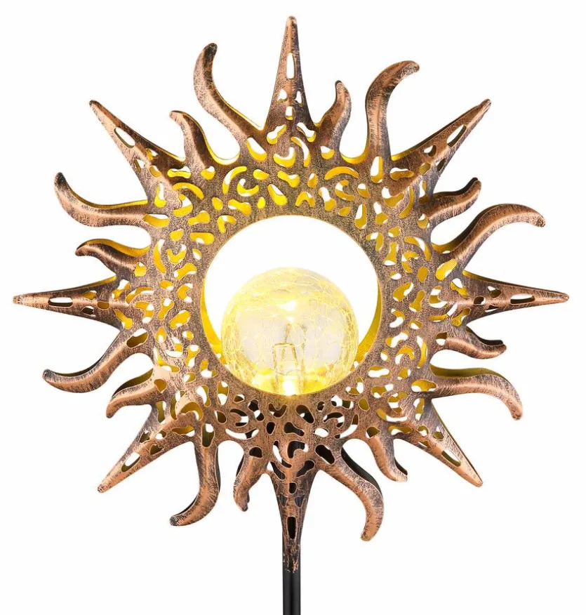 Solar-Erdspieß Metall, rostfaben