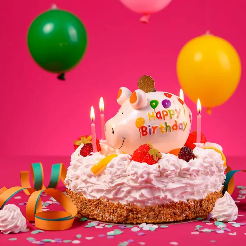 Spardose Happy Birthday 17 x 15 cm