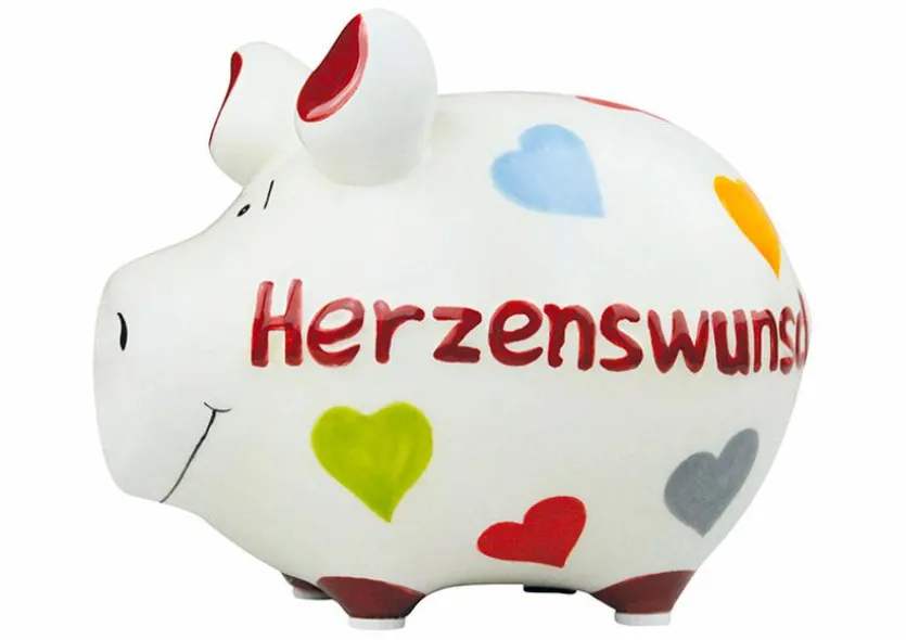 Spardose Herzenswunsch 12,5 x 9 cm