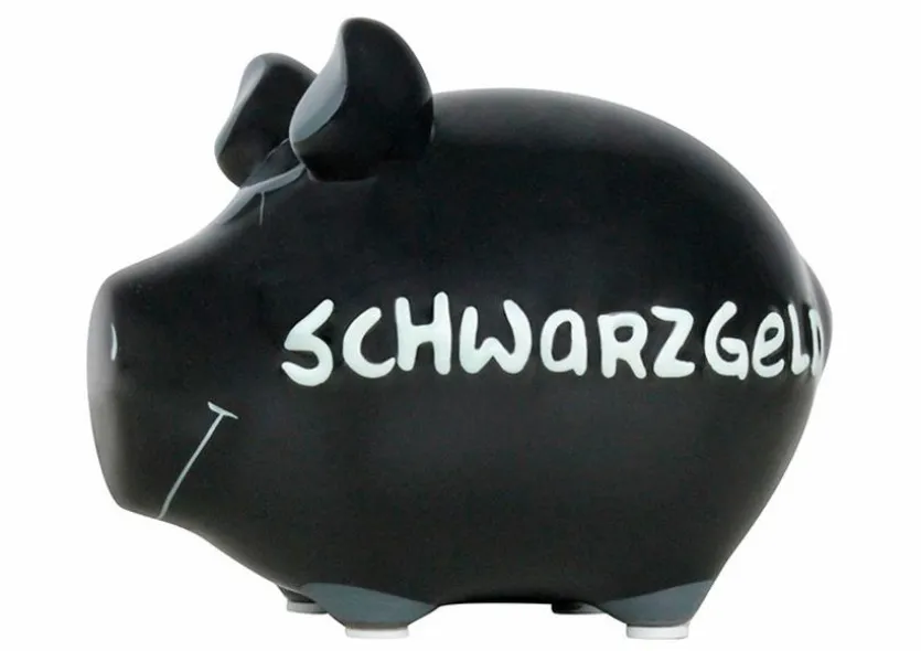Spardose Schwarzgeld 12,5 x 9 cm