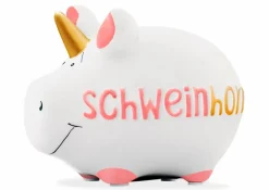 Spardose Schweinhorn 12,5 x 9 cm