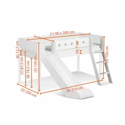 Spielbett White 90 x 200 cm