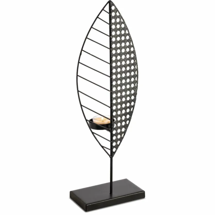 Teelichthalter Blätter 33,9 cm