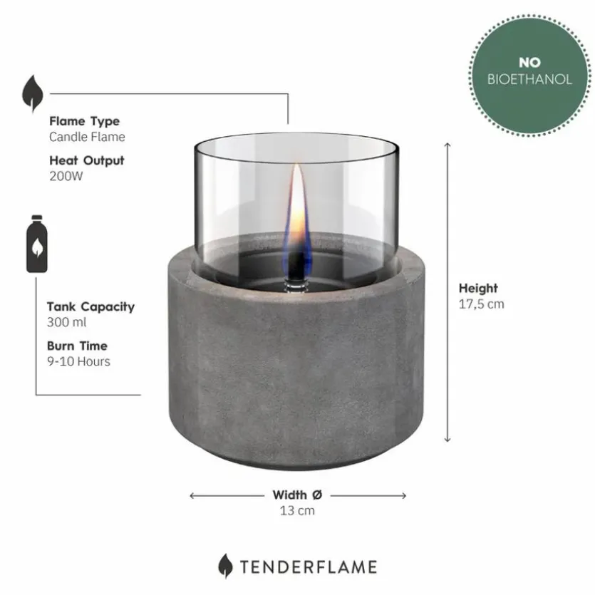 Tischfeuer Lotus 12 Concrete