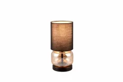 Tischleuchte Glas, amberfarbig