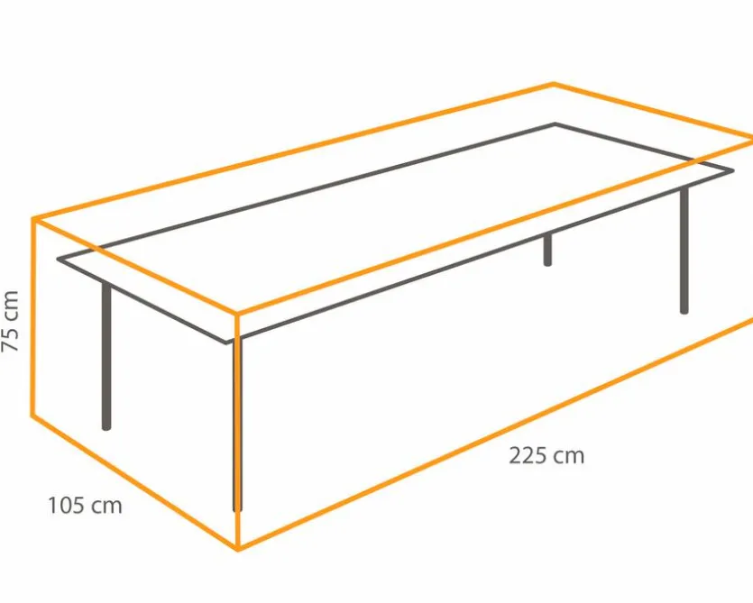 Tisch-Schutzhülle 105 x 75 x 225 cm
