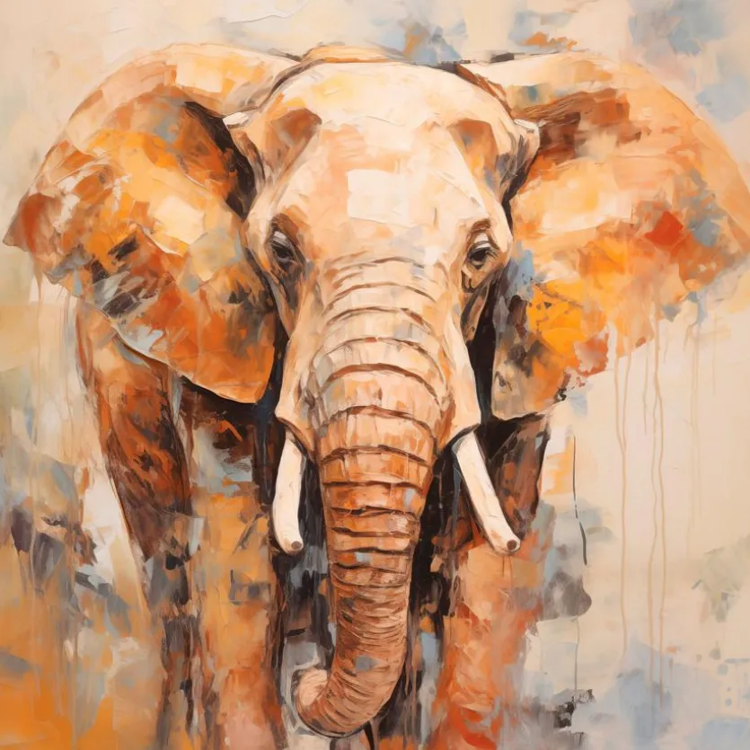Wandbild 30 x 30 cm Elephant III
