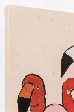 Wandbild 120 x 90 cm Flamingo Meeting