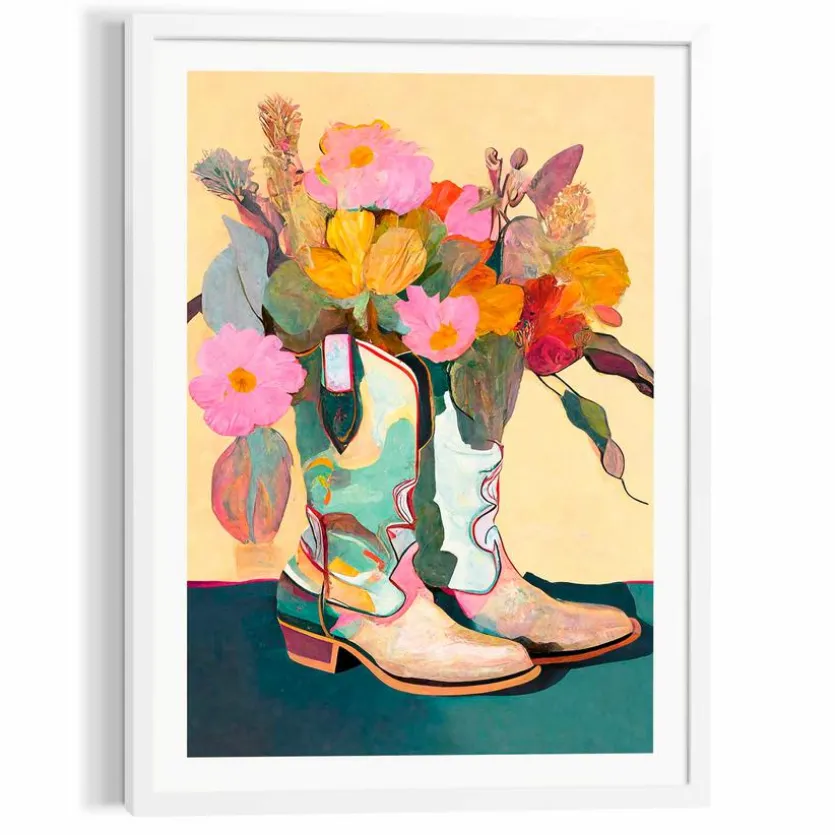 Wandbild 50 x 70 cm Flower Boots