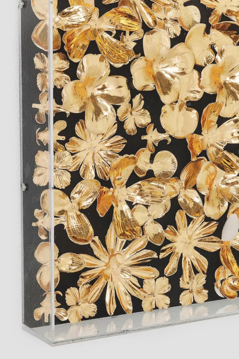 Wandbild 120 x 120 cm Gold Flower 39249