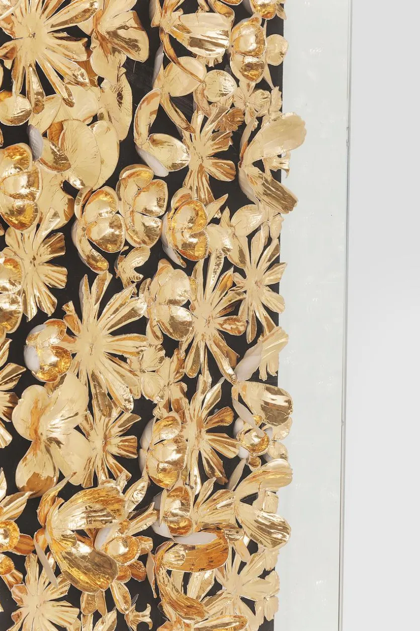 Wandbild 120 x 120 cm Gold Flower 39249