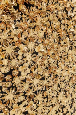Wandbild 120 x 120 cm Gold Flower 39249