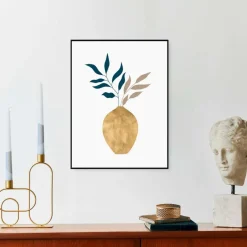 Wandbild 30 x 40 cm Golden Vase