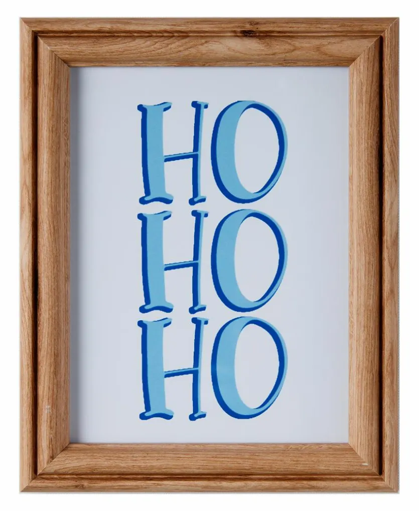 Wandbild 19 x 19 cm HoHoHo