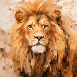 Wandbild 30 x 30 cm Lion IV