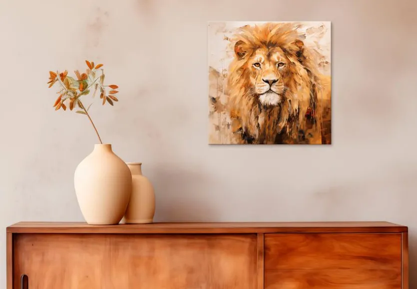 Wandbild 30 x 30 cm Lion IV