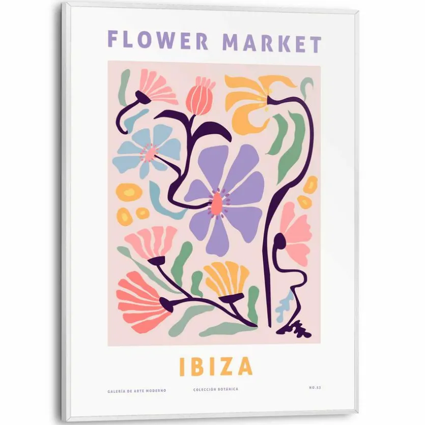 Wandbild 30 x 40 cm Madrid Flower Market