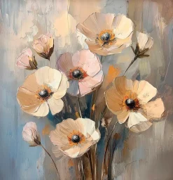 Wandbild 30 x 30 cm Pastel Flowers