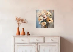 Wandbild 30 x 30 cm Pastel Flowers
