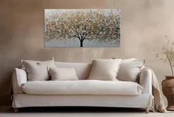 Wandbild 50 x 100 cm Silver Tree I