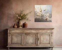 Wandbild 50 x 50 cm Soft Nature On Silver V