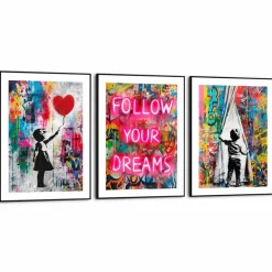 Wandbild Streetart Colourful 3tlg.