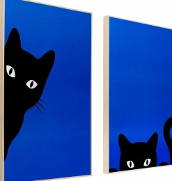 Wandbild 2x 40 x 60 cm Ciao Gatto 56298 2er Set