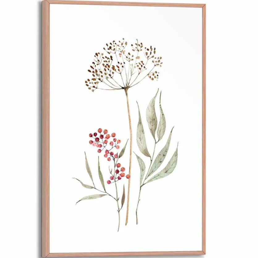 Wandbild 20 x 30 cm Aqua Flowers