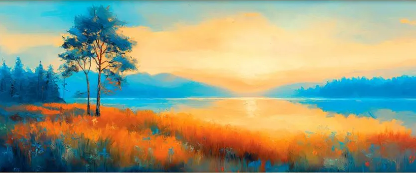 Wandbild 50 x 120 cm Atmospheric Landscape X