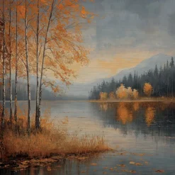 Wandbild 30 x 30 cm Autumn Landscape II