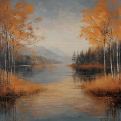 Wandbild 30 x 30 cm Autumn Landscape III