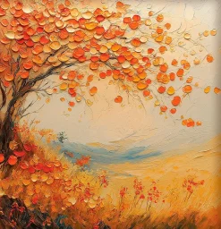 Wandbild 30 x 30 cm Autumn Tree