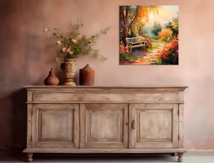 Wandbild 55 x 55 cm Beautiful Garden II