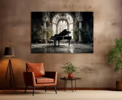 Wandbild 80 x 120 cm Black Piano II
