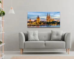 Wandbild 55 x 115 cm Cologne panorama VI