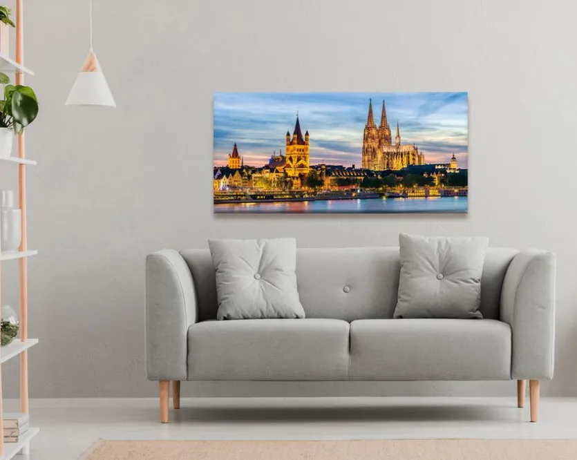 Wandbild 55 x 115 cm Cologne panorama VI