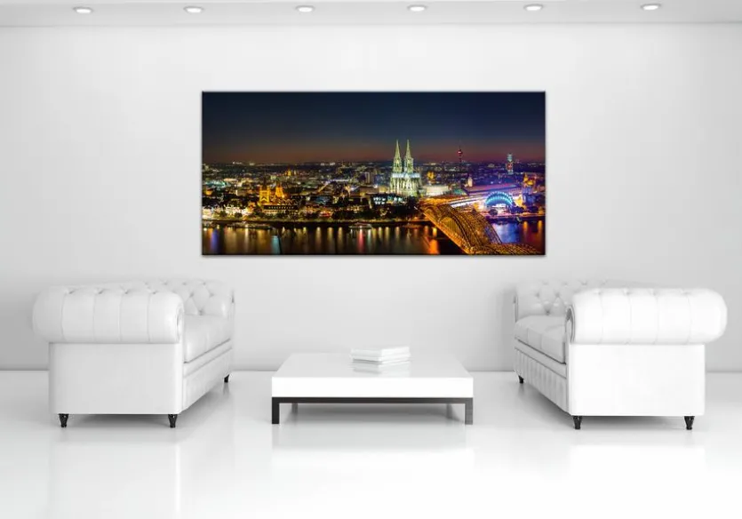 Wandbild 55 x 115 cm Cologne panorama II