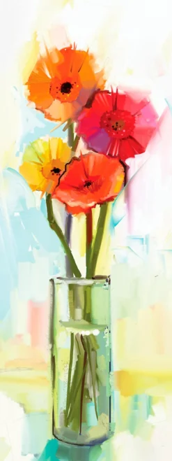 Wandbild 30 x 80 cm Colourful flowers