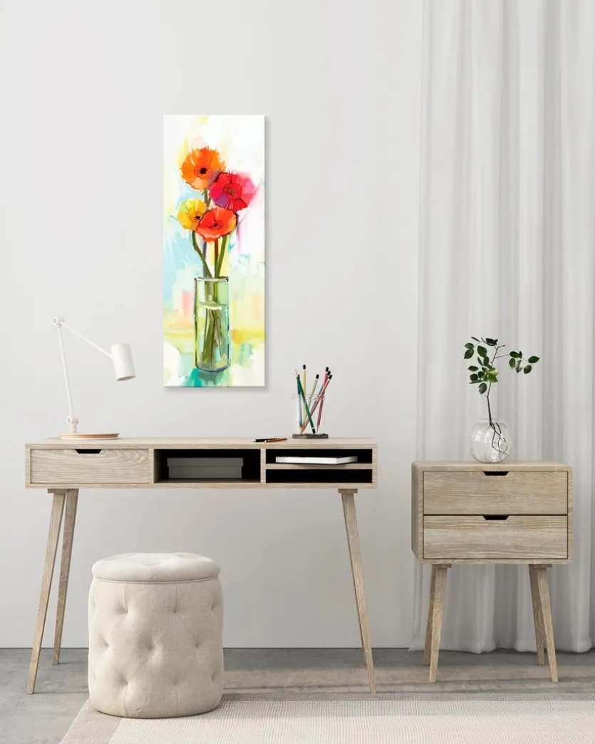 Wandbild 30 x 80 cm Colourful flowers