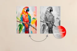 Wandbild 60 x 80 cm Colourful Parrot