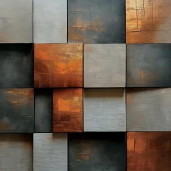 Wandbild 50 x 50 cm Copper Abstract IV