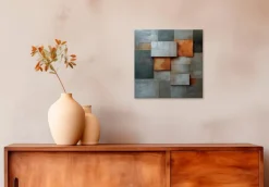 Wandbild 30 x 30 cm Copper Abstract II