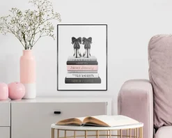 Wandbild 30 x 40 cm Fashion Books