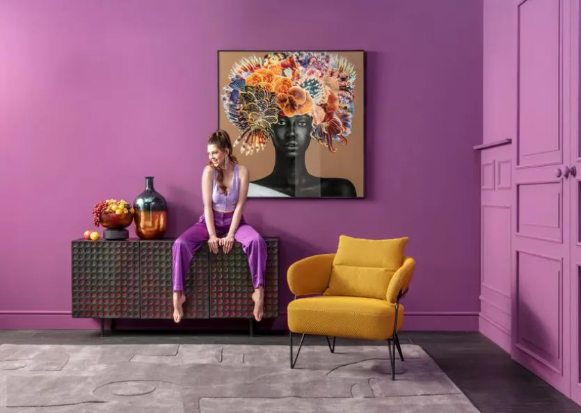 Wandbild 120 x 120 cm Flower Hair 55422