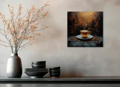 Wandbild 30 x 30 cm Golden Coffee