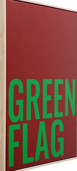 Wandbild 40 x 60 cm Green Flag 56792