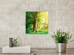 Wandbild 30 x 30 cm Green trees II