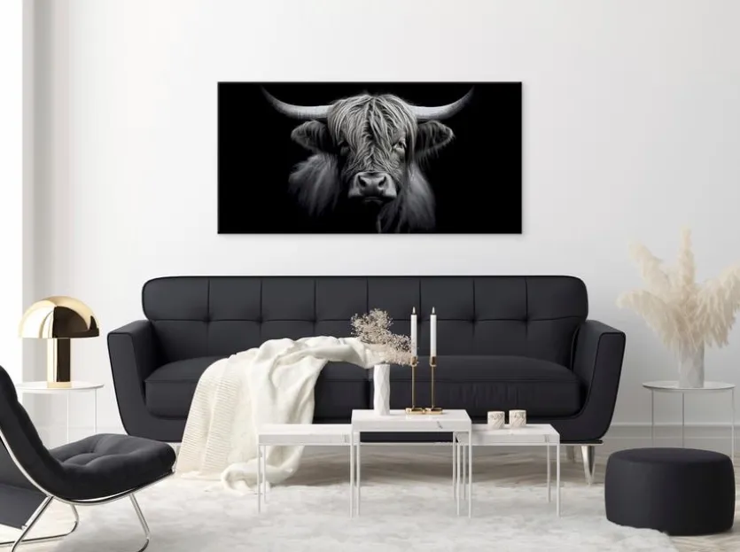 Wandbild 50 x 100 cm Highland Cattle II