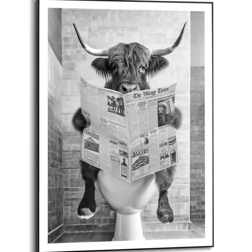 Wandbild 50 x 70 cm Highlander Toilet