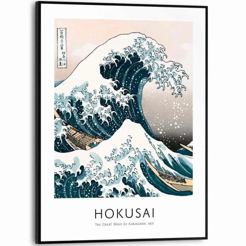 Wandbild 30 x 40 cm Hokusai